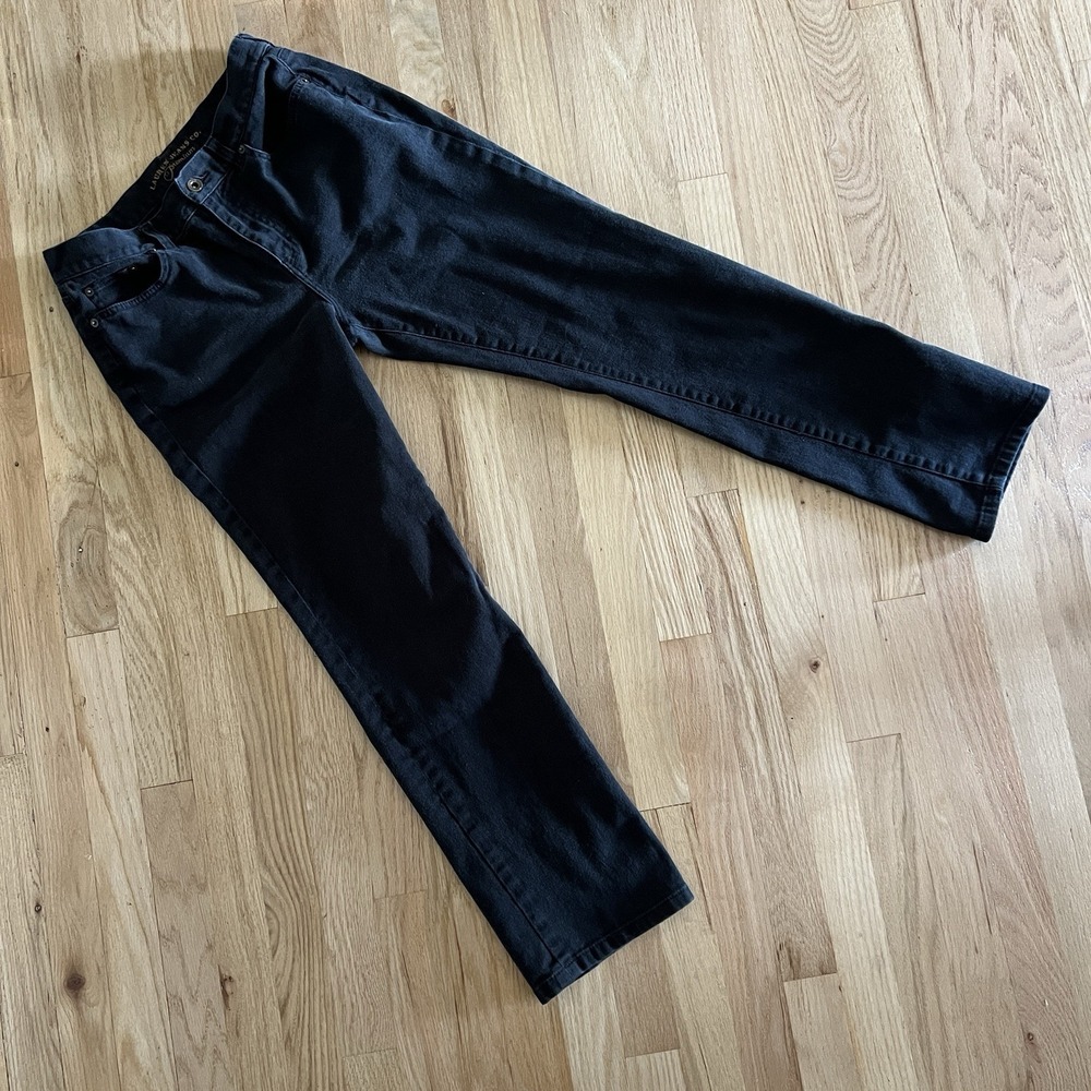 Lauren Ralph Lauren Classic Straight Leg Black Jeans Women's Sz 6 Cotton stretch - Picture 4 of 7